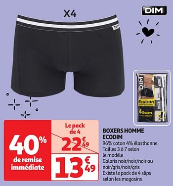 Promoties Boxers homme ecodim - Dim - Geldig van 23/04/2024 tot 06/05/2024 bij Auchan