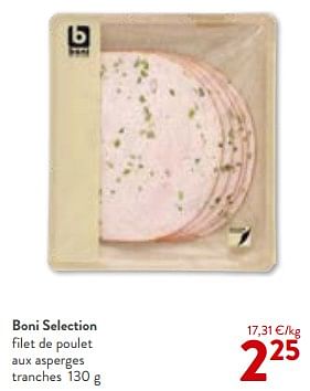 Promoties Boni selection filet de poulet aux asperges tranches - Boni - Geldig van 24/04/2024 tot 07/05/2024 bij OKay