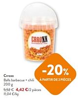 Promotions Crroxx balls barbecue + chili - Crroxx - Valide de 24/04/2024 à 07/05/2024 chez OKay
