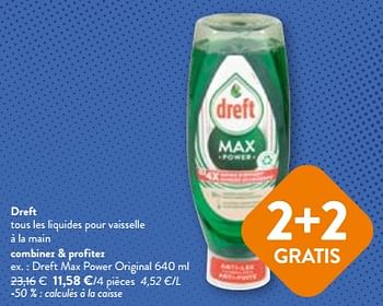Promoties Dreft max power original - Dreft - Geldig van 24/04/2024 tot 07/05/2024 bij OKay