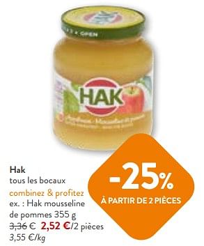 Promoties Hak mousseline de pommes - Hak - Geldig van 24/04/2024 tot 07/05/2024 bij OKay