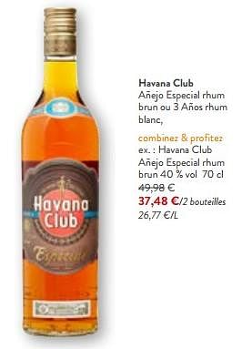 Promoties Havana club añejo especial rhum brun - Havana club - Geldig van 24/04/2024 tot 07/05/2024 bij OKay