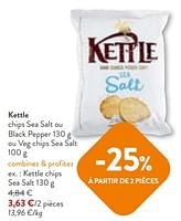 Promotions Kettle chips sea salt - Kettle - Valide de 24/04/2024 à 07/05/2024 chez OKay