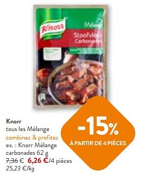 Promoties Knorr mélange carbonades - Knorr - Geldig van 24/04/2024 tot 07/05/2024 bij OKay