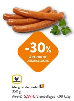 Promoties Merguez de poulet - Huismerk - Okay Buurtwinkels - Geldig van 24/04/2024 tot 07/05/2024 bij OKay