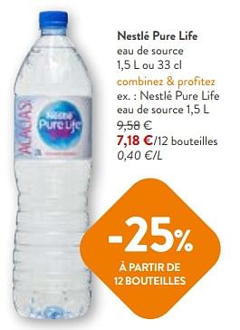 Promoties Nestlé pure life eau de source - Nestlé - Geldig van 24/04/2024 tot 07/05/2024 bij OKay