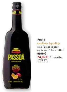 Promoties Passoã liqueur exotique - Passoa - Geldig van 24/04/2024 tot 07/05/2024 bij OKay