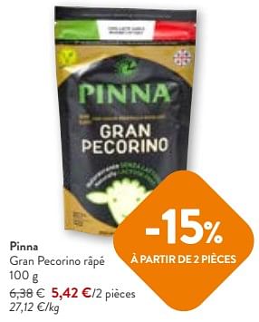 Promoties Pinna gran pecorino râpé - Pinna - Geldig van 24/04/2024 tot 07/05/2024 bij OKay