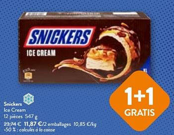 Promotions Snickers ice cream - Snickers - Valide de 24/04/2024 à 07/05/2024 chez OKay