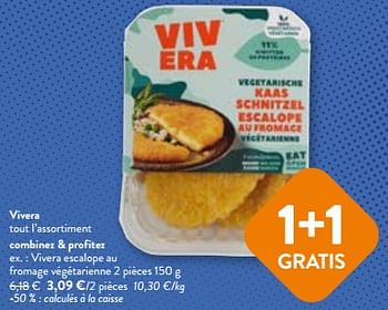Promotions Vivera escalope au fromage végétarienne - Vivera - Valide de 24/04/2024 à 07/05/2024 chez OKay