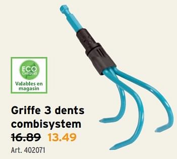 Promoties Griffe 3 dents combisystem - Gardena - Geldig van 24/04/2024 tot 30/04/2024 bij Gamma