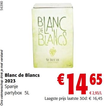 Promoties Blanc de blancs 2023 - Witte wijnen - Geldig van 24/04/2024 tot 07/05/2024 bij Colruyt