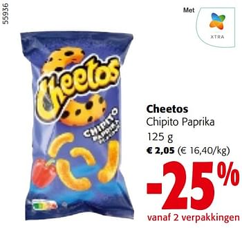 Promotions Cheetos chipito paprika - Cheetos  - Valide de 24/04/2024 à 07/05/2024 chez Colruyt
