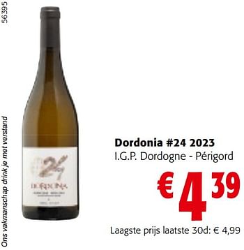 Promotions Dordonia #24 2023 i.g.p. dordogne - périgord - Vins blancs - Valide de 24/04/2024 à 07/05/2024 chez Colruyt