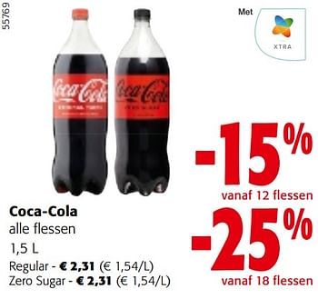 Promoties Coca-cola alle flessen - Coca Cola - Geldig van 24/04/2024 tot 07/05/2024 bij Colruyt