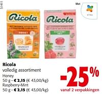 Promoties Ricola volledig assortiment - Ricola - Geldig van 24/04/2024 tot 07/05/2024 bij Colruyt