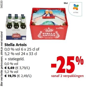 Promotions Stella artois - Stella Artois - Valide de 24/04/2024 à 07/05/2024 chez Colruyt