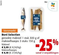 Promoties Boni selection gerookte makreel of makreelhaasjes - Boni - Geldig van 24/04/2024 tot 07/05/2024 bij Colruyt
