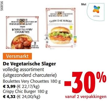Promotions De vegetarische slager volledig assortiment - Le boucher végétarien - Valide de 24/04/2024 à 07/05/2024 chez Colruyt
