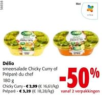 Délio smeersalade chicky curry of préparé du chef-Delio