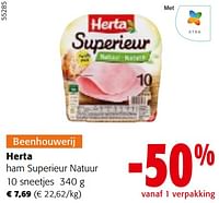 Promoties Herta ham superieur natuur - Herta - Geldig van 24/04/2024 tot 07/05/2024 bij Colruyt