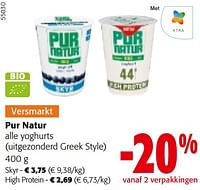 Promoties Pur natur alle yoghurts - Pur Natur - Geldig van 24/04/2024 tot 07/05/2024 bij Colruyt