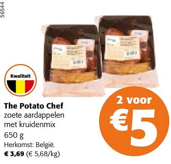 Promoties The potato chef zoete aardappelen met kruidenmix - The Potato Chef - Geldig van 24/04/2024 tot 07/05/2024 bij Colruyt