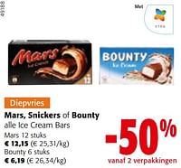 Mars, snickers of bounty alle ice cream bars-Huismerk - Colruyt