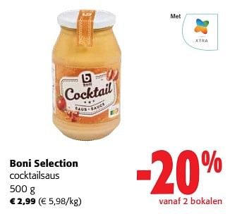 Promotions Boni selection cocktailsaus - Boni - Valide de 24/04/2024 à 07/05/2024 chez Colruyt