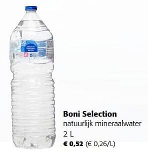 Promotions Boni selection natuurlijk mineraalwater - Boni - Valide de 24/04/2024 à 07/05/2024 chez Colruyt