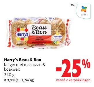 Promotions Harry’s beau + bon burger met maanzaad + boekweit - Harry's - Valide de 24/04/2024 à 07/05/2024 chez Colruyt
