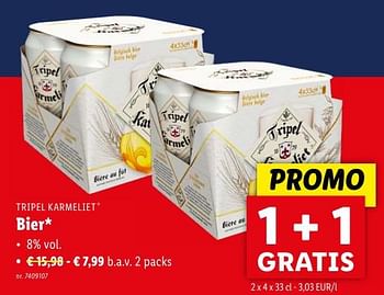 Promotions Bier - TRipel Karmeliet - Valide de 02/05/2024 à 07/05/2024 chez Lidl