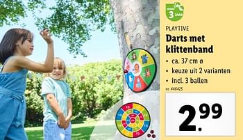 Promoties Darts met klittenband - Playtive - Geldig van 02/05/2024 tot 07/05/2024 bij Lidl