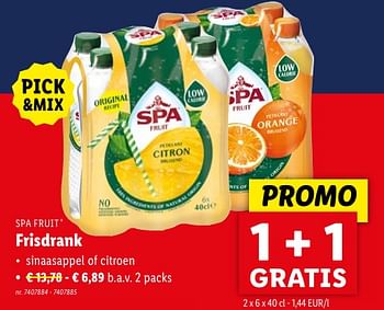 Promotions Frisdrank - Spa - Valide de 02/05/2024 à 07/05/2024 chez Lidl