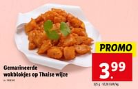 Promoties Gemarineerde wokblokjes op thaise wijze - Huismerk - Lidl - Geldig van 02/05/2024 tot 07/05/2024 bij Lidl