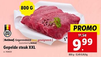 Promoties Gepelde steak xxl - Huismerk - Lidl - Geldig van 02/05/2024 tot 07/05/2024 bij Lidl