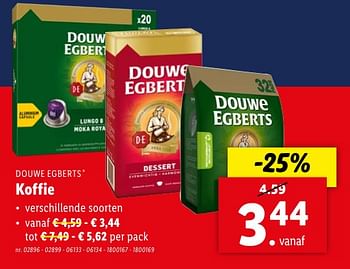Promotions Koffie - Douwe Egberts - Valide de 02/05/2024 à 07/05/2024 chez Lidl