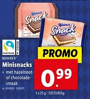 Promoties Minisnacks - Manner - Geldig van 02/05/2024 tot 07/05/2024 bij Lidl