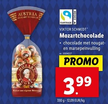 Promotions Mozartchocolade - Viktor Schmidt - Valide de 02/05/2024 à 07/05/2024 chez Lidl