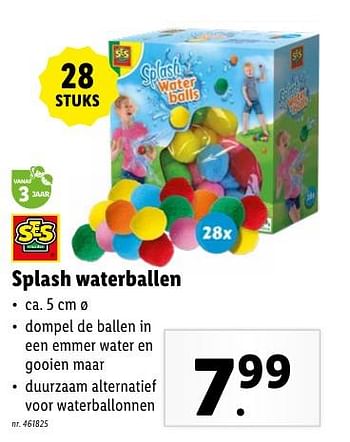 Promotions Splash waterballen - SES - Valide de 02/05/2024 à 07/05/2024 chez Lidl