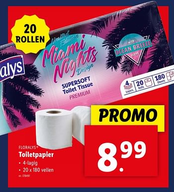 Promotions Toiletpapier - Floralys - Valide de 02/05/2024 à 07/05/2024 chez Lidl