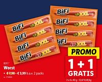 Promoties Worst - Bifi - Geldig van 02/05/2024 tot 07/05/2024 bij Lidl