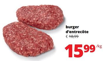Promotions Burger d’entrecôte - Produit Maison - Spar Retail - Valide de 25/04/2024 à 08/05/2024 chez Spar (Colruytgroup)