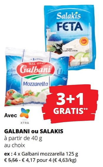 Promoties Galbani mozzarella - Galbani - Geldig van 25/04/2024 tot 08/05/2024 bij Spar (Colruytgroup)