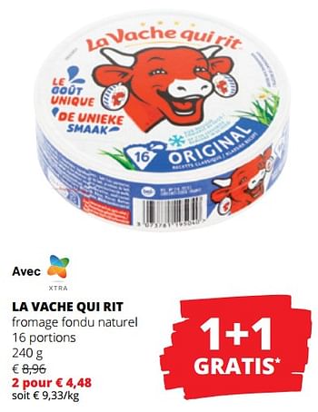 Promoties La vache qui rit fromage fondu naturel - La Vache Qui Rit - Geldig van 25/04/2024 tot 08/05/2024 bij Spar (Colruytgroup)