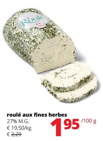 Promoties Roulé aux fines herbes - Huismerk - Spar Retail - Geldig van 25/04/2024 tot 08/05/2024 bij Spar (Colruytgroup)