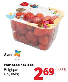 Promoties Tomates cerises - Huismerk - Spar Retail - Geldig van 25/04/2024 tot 08/05/2024 bij Spar (Colruytgroup)