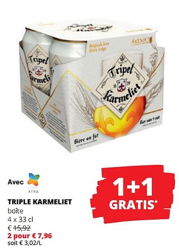 Promoties Triple karmeliet boîte - TRipel Karmeliet - Geldig van 25/04/2024 tot 08/05/2024 bij Spar (Colruytgroup)