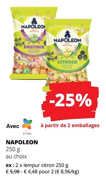 Promoties Lempur citron - Napoleon - Geldig van 25/04/2024 tot 08/05/2024 bij Spar (Colruytgroup)