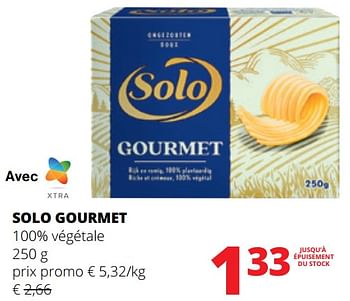 Promoties Solo gourmet - Solo - Geldig van 25/04/2024 tot 08/05/2024 bij Spar (Colruytgroup)